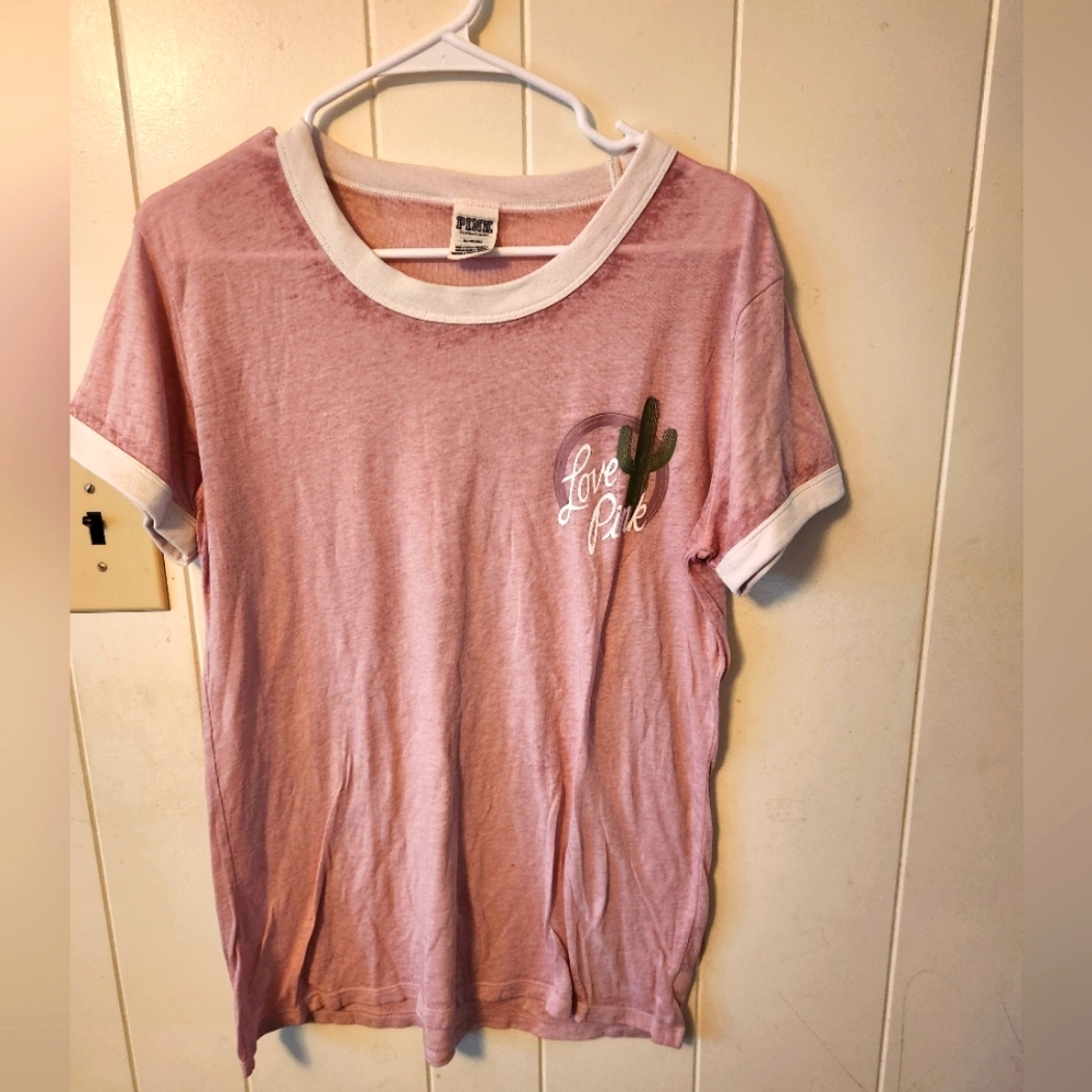 Pink Victoria's Secret PINK Cactus T-shirt Size M